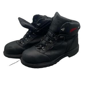 Red Wing Shoes Motorcycle Work Safety Comp Toe Lace Up Boots Sz 11 {7}